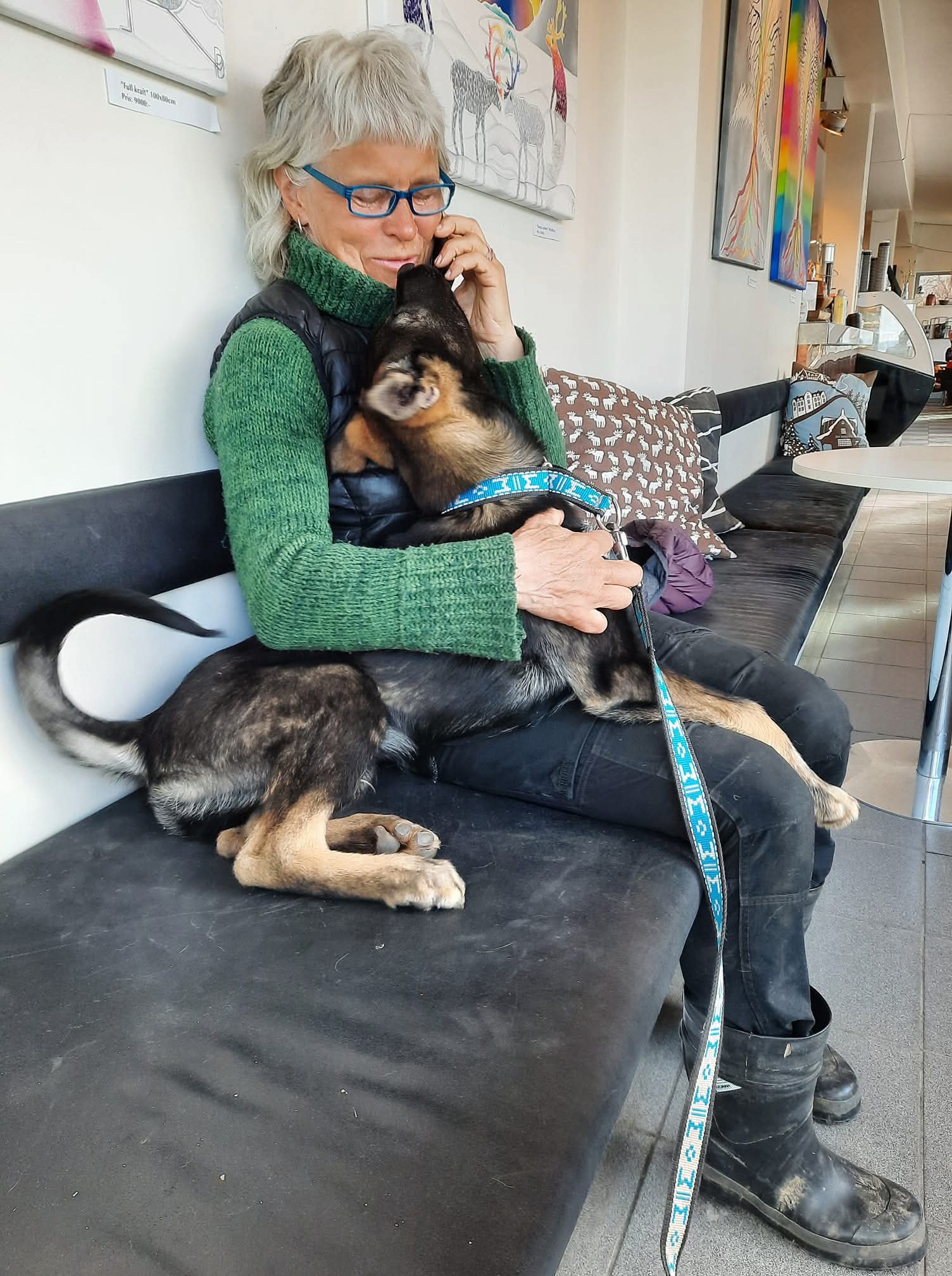 Gunilla med hund